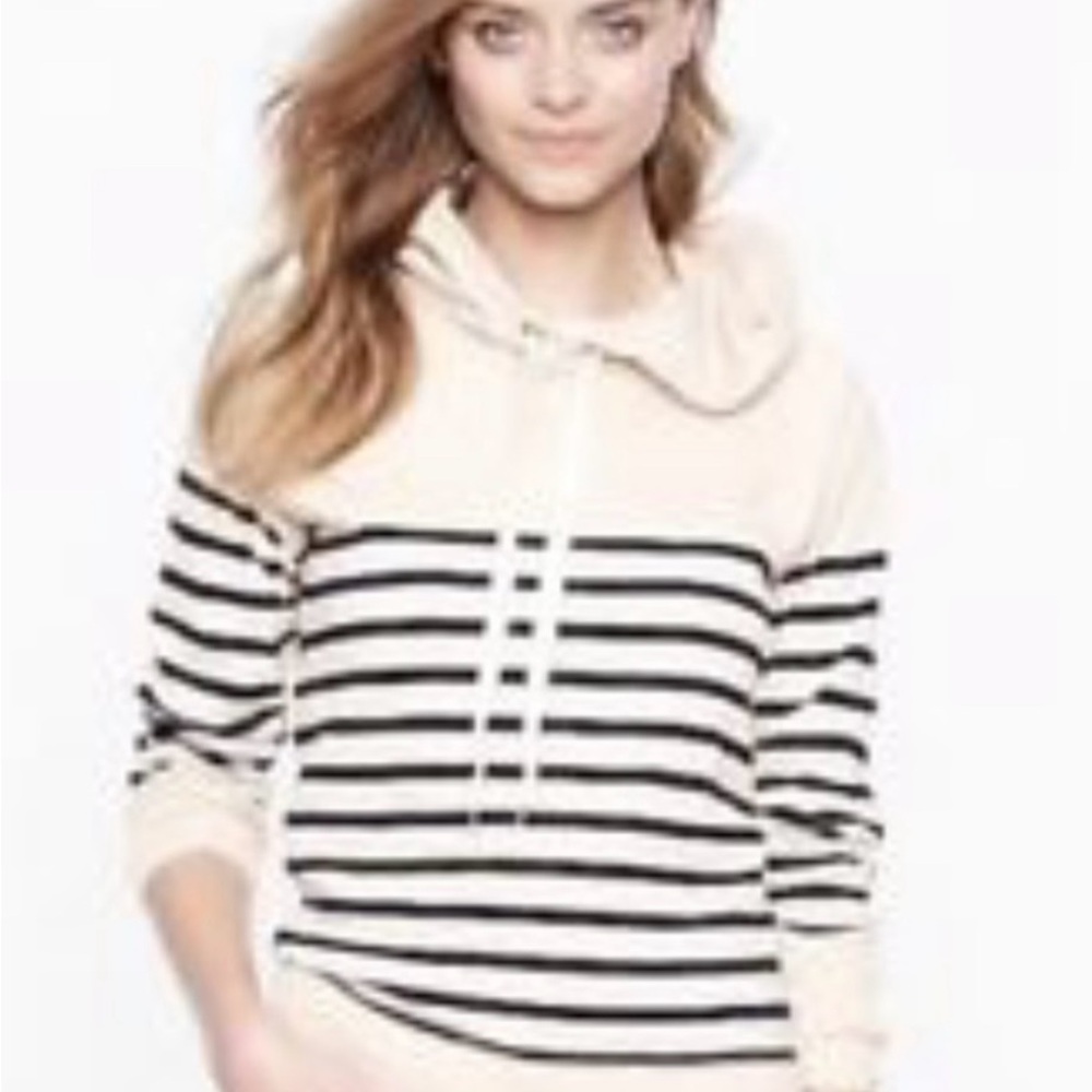 NWT JCrew Striped Hoodie Sweatshirt